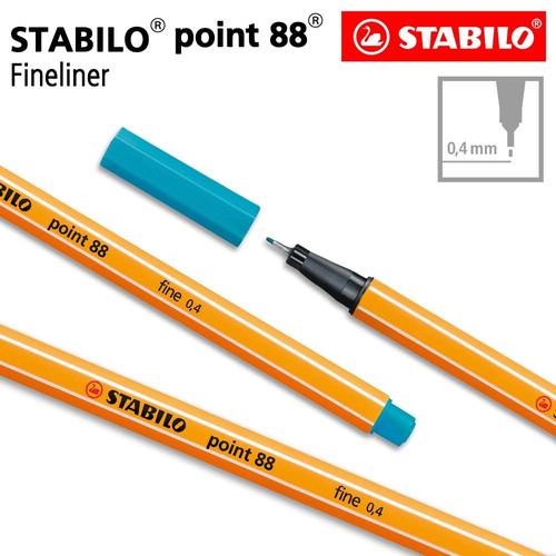 [EZO.8600158] STABILO Point 88 Light Blue Isi 1 pcs / Fineliner / Pen Warna Biru