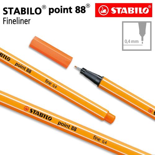 [EZO.8600159] STABILO Point 88 Pale Vermillion Isi 1 pcs / Fineliner / Pen Warna