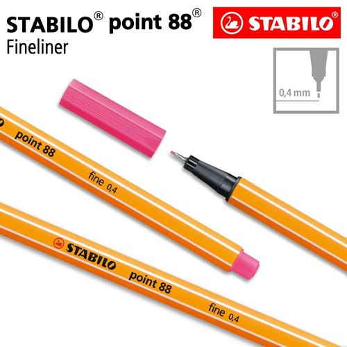[EZO.8600165] STABILO Point 88 Heliotrope Isi 1 pcs / Fineliner / Pen Warna Pink