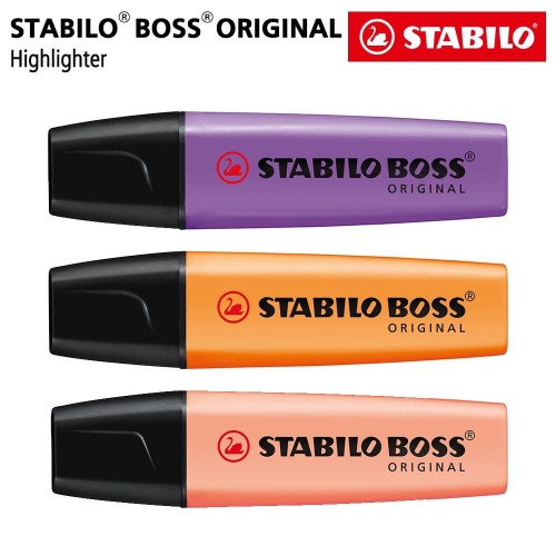 [EZO.8600179] STABILO SET 3 - BOSS Original Pastel Highlighter Lavender Orange Peach