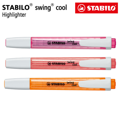 [EZO.8600184] STABILO SET 3 - Swing Cool Highlighter Pink Merah Orange