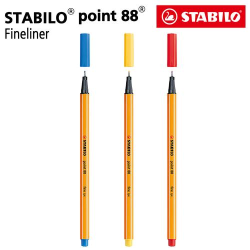 [EZO.8600185] STABILO SET 3 - Point 88 - Yellow Red Ultramarine / Fineliner / Pen