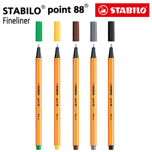[EZO.8600193] STABILO SET 5 - Point 88 Sunflower Color / Fineliner / Pen Cokelat