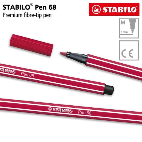 [EZO.8600201] STABILO Pen 68 Dark Red 1 pcs / Highlighter Pen / Marker / Merah Tua