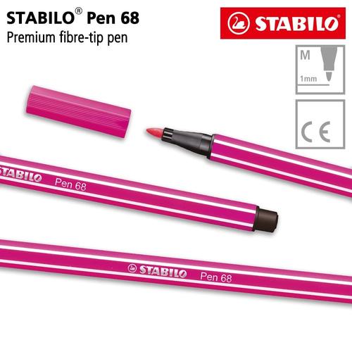 [EZO.8600202] STABILO Pen 68 Rose 1 pcs / Highlighter Pen / Marker / Pink / Merah