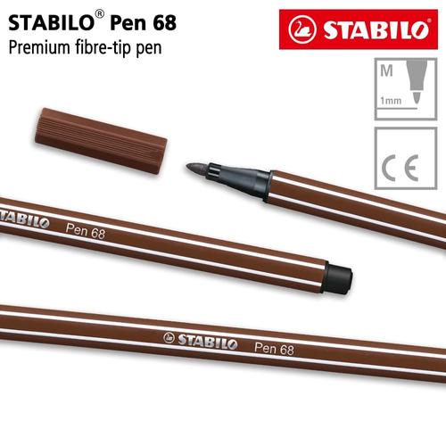 [EZO.8600203] STABILO Pen 68 Brown 1 pcs / Highlighter Pen / Marker / Cokelat
