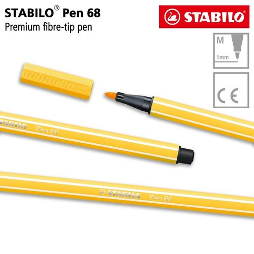 [EZO.8600207] STABILO Pen 68 Yellow 1 pcs / Highlighter Pen / Marker / Kuning