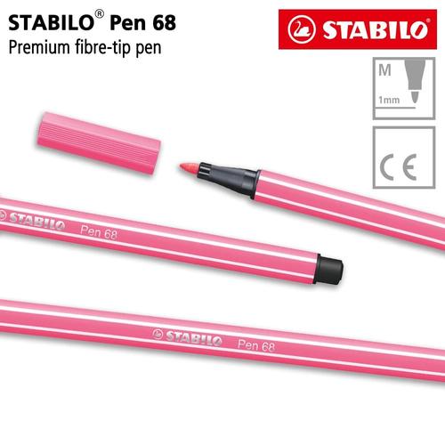 [EZO.8600210] STABILO Pen 68 Pink 1 pcs / Highlighter Pen / Marker / Merah Muda