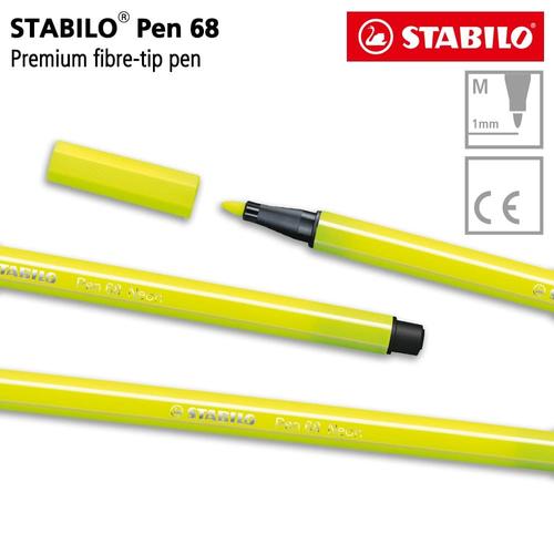 [EZO.8600215] STABILO Pen 68 Fluorescent Yellow 1 pcs / Highlighter Pen / Marker