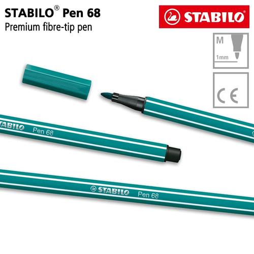 [EZO.8600216] STABILO Pen 68 Turquoise Blue 1 pcs / Highlighter Pen / Marker / Biru