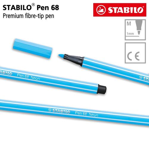 [EZO.8600218] STABILO Pen 68 Fluorescent Blue 1 pcs/ Highlighter Pen / Marker / Biru