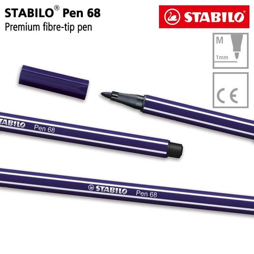 [EZO.8600220] STABILO Pen 68 Prussian Blue 1 pcs / Highlighter Pen / Marker / Biru