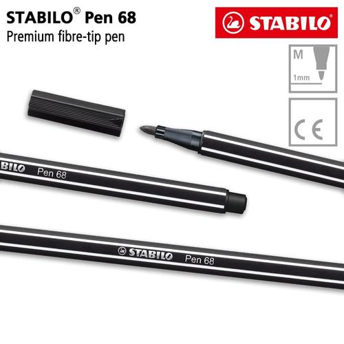 [EZO.8600222] STABILO Pen 68 Black 1 pcs / Highlighter Pen / Marker / Hitam
