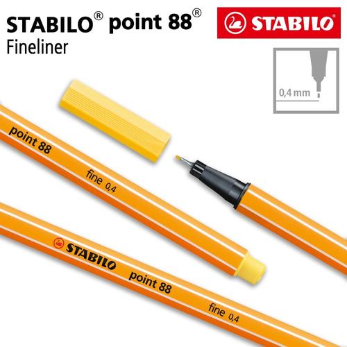 [EZO.8600225] STABILO Point 88 Yellow 1pcs/ Fineliner / Pen Warna Kuning