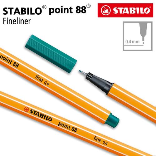 [EZO.8600226] STABILO Point 88 Turquoise Blue 1pcs/ Fineliner / Pen Warna Biru Tosca