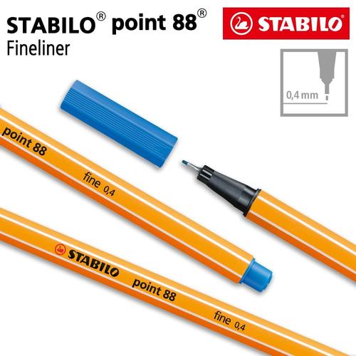 [EZO.8600227] STABILO Point 88 Ultramarine 1pcs / Fineliner / Pen Warna Biru Muda