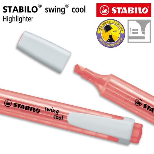 [EZO.8600236] STABILO Swing Cool Red / Highlighter Warna Merah Original