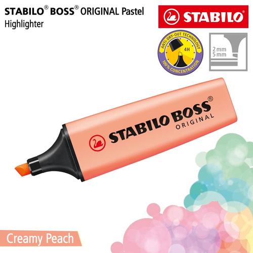 [EZO.8600242] STABILO BOSS PASTEL Creamy Peach / Highlighter Original Warna Orange
