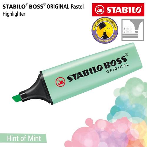[EZO.8600245] STABILO BOSS PASTEL Hint of Mint / Highlighter Original Warna Hijau