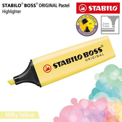 [EZO.8600246] STABILO BOSS PASTEL Milky Yellow / Highlighter Original Warna Kuning