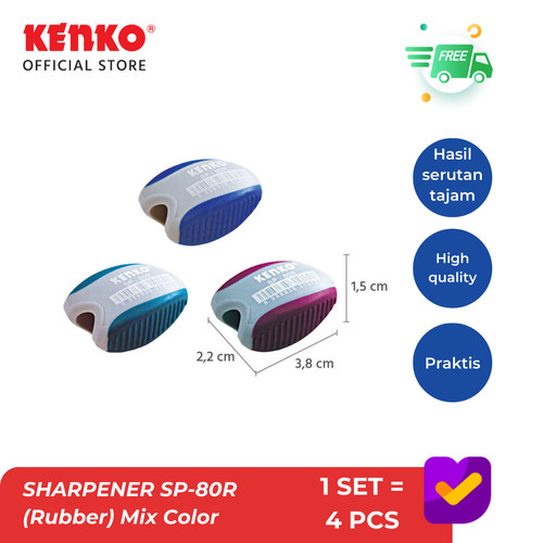KENKO SHARPENER / SERUTAN SP-80R (Rubber) Mix Color 4 PCS
