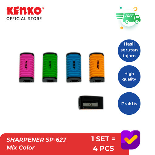 KENKO SHARPENER / SERUTAN SP-62J Mix Color 4 PCS