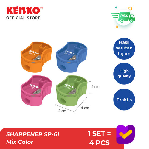 KENKO SHARPENER / SERUTAN SP-61 Mix Color 4 PCS