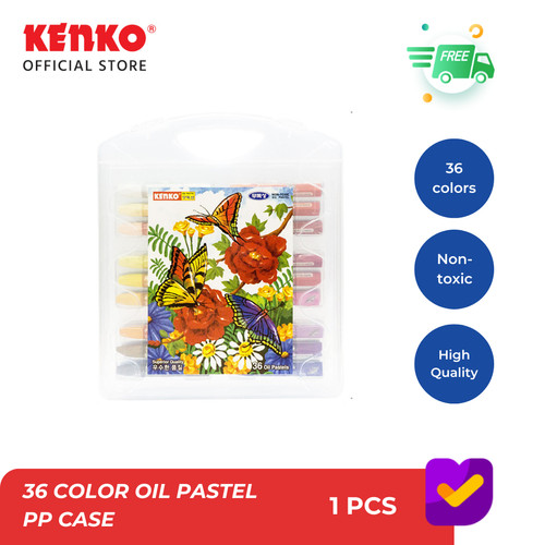 KENKO 36 COLOR OIL PASTEL / Krayon / Crayon PP Case 36 Warna