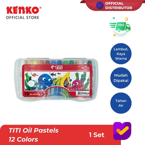TITI OIL PASTEL / Krayon / Crayon 12 Colors KENKO STATIONERY