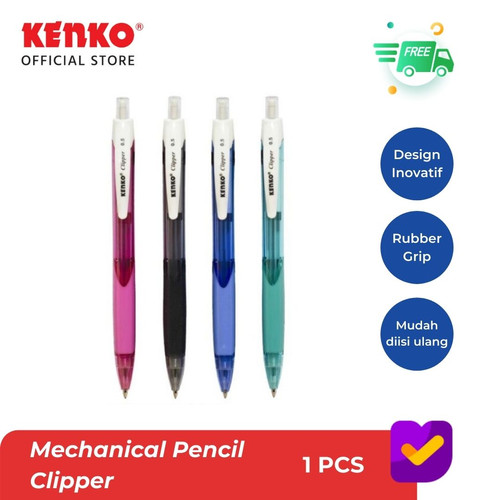 KENKO MECHANICAL PENCIL/Pensil Mekanik MP-CLIPPER (0.5Mm) Random Color