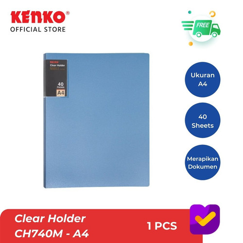 KENKO CLEAR HOLDER / MAP FILE CH740M - A4 40SH Metallic Color