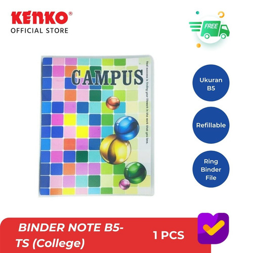 KENKO BINDER NOTE / Buku Tulis / Catatan B5-TS (College) Random Color