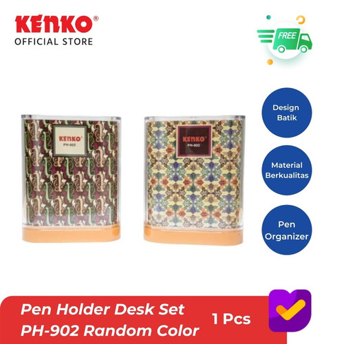 KENKO DESK SET / Tempat Alat Tulis Meja/Pen Holder PH-902 Random Color