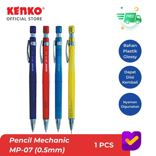 KENKO MECHANICAL PENCIL / Pensil Mekanik MP-07 (0.5 Mm) Random Color
