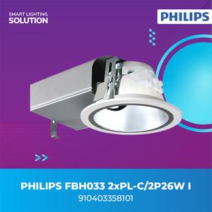 [EZM.1070072] Philips Rumah Lampu Downlight Smart CFL-ni 2X PL-C 2Pin 26W Putih