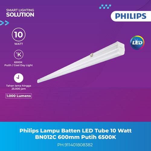 [EZM.1070077] Philips Lampu Neon LED SmartBright T8 Batten BN012C LED 10W G3 - Putih