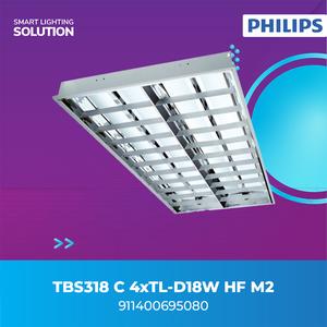 [EZM.1070085] Philips Kap Lampu TBS 318 C 4xTL D18W Rumah Lampu Recessed Luminaire
