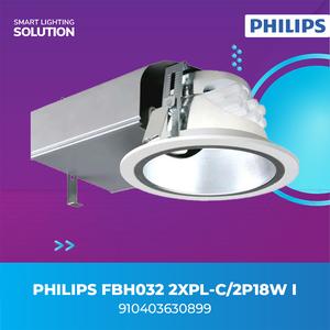 [EZM.1070087] Philips Rumah Lampu Downlight Smart CFL-ni 2XPLC 2Pin 18W Lampu Plafon
