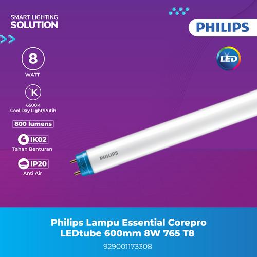 [EZM.1070103] Philips Lampu Essential/Corepro LEDtube 600mm 8W 765 T8 AP I G