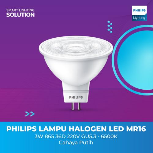 [EZM.1070224] Philips Lampu MR16 LED - Cahaya Putih 3W 6500K CDL