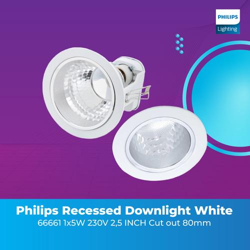 [EZM.1070115] Lampu Downlight Philips 5W Cahaya Putih Lampu Sorot Cut Out 80mm