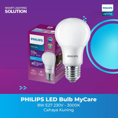 [EZM.1070119] Philips Lampu Bohlam LED Bulb MyCare - Cahaya Kuning 8W 3000K