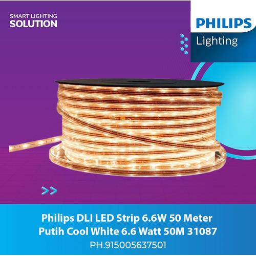 [EZM.1070121] Philips DLI LED Strip 6.6W 50 Meter Putih Cool White 6.6 Watt 50M 31087