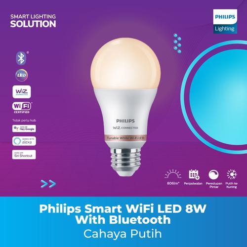 [EZM.1070253] Philips Lampu Smart WiFi LED 8W With Bluetooth - Tunable White (Putih)