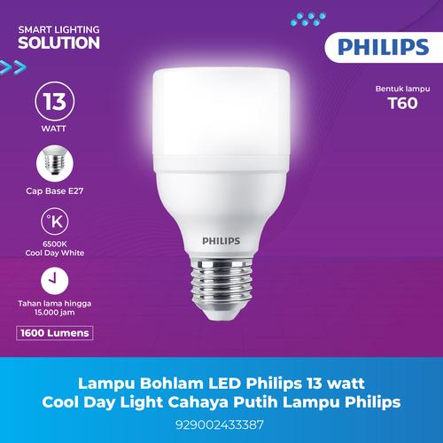[EZM.1070137] Lampu Bohlam LED Philips 13 watt Cool Day Light Putih Lampu Philips