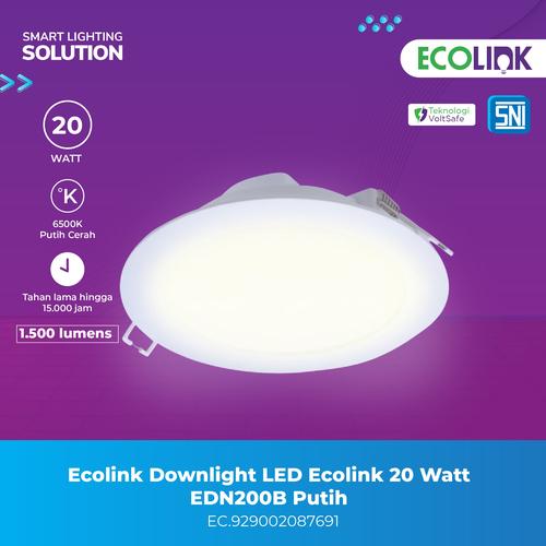 [EZM.1070141] Ecolink Lampu Plafon Downlight LED15 - Cahaya Putih 20W 6500K