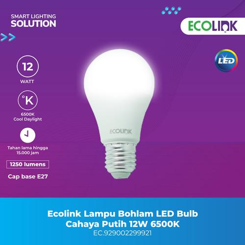 [EZM.1070301] Ecolink Lampu Bohlam LED Bulb - Cahaya Putih 12W 6500K