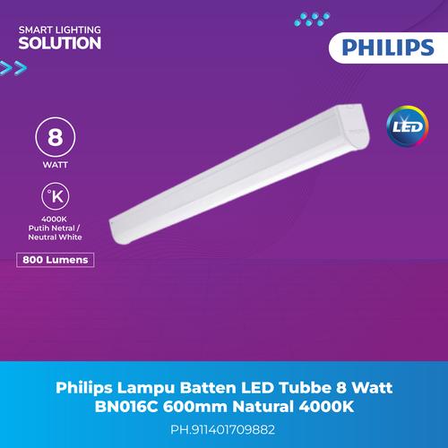 [EZM.1070152] Philips Lampu LED Tube Batten - 8W 4000K Cahaya Putih Natural White