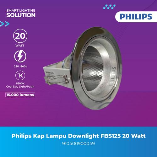 [EZM.1070158] PHILIPS Downlight FBS125 C White - Max 20W E27 *lamp not included