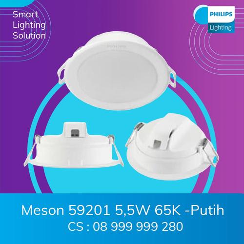 [EZM.1070430] Lampu Plafon Downlight Philips LED 5.5W Cahaya Putih 6500K CDL Meson